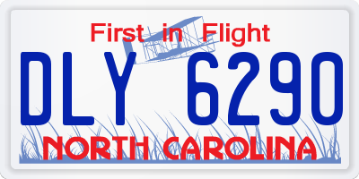 NC license plate DLY6290