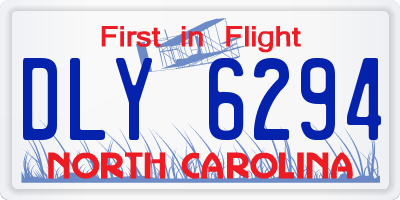 NC license plate DLY6294