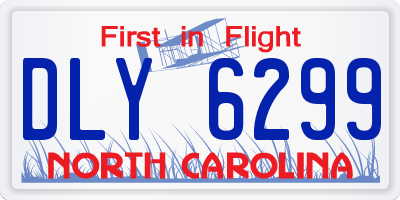 NC license plate DLY6299