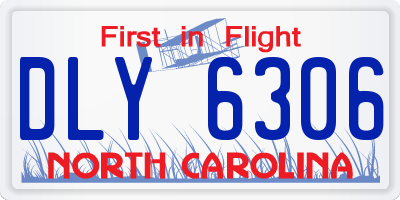 NC license plate DLY6306
