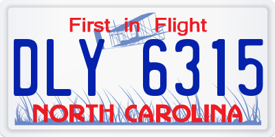 NC license plate DLY6315