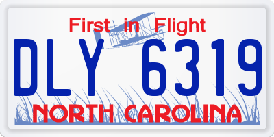 NC license plate DLY6319