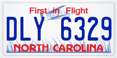 NC license plate DLY6329