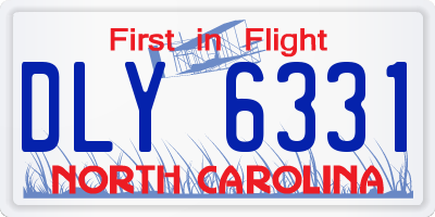 NC license plate DLY6331