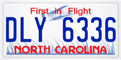 NC license plate DLY6336