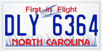 NC license plate DLY6364