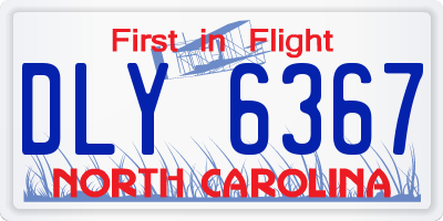NC license plate DLY6367