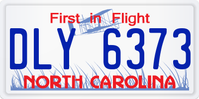 NC license plate DLY6373