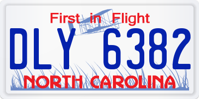 NC license plate DLY6382