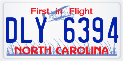 NC license plate DLY6394