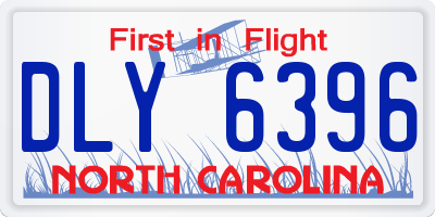 NC license plate DLY6396