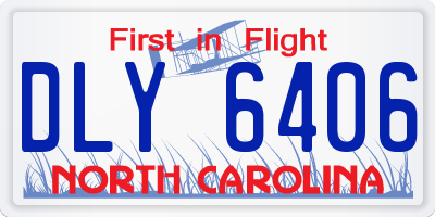 NC license plate DLY6406