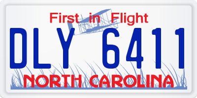 NC license plate DLY6411