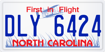 NC license plate DLY6424
