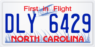 NC license plate DLY6429