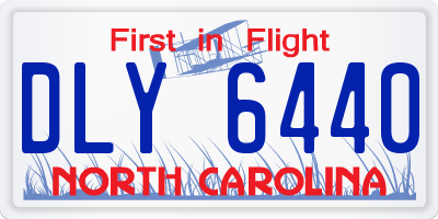 NC license plate DLY6440