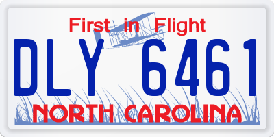 NC license plate DLY6461