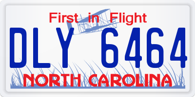 NC license plate DLY6464