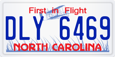NC license plate DLY6469