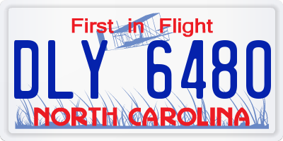 NC license plate DLY6480