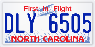 NC license plate DLY6505