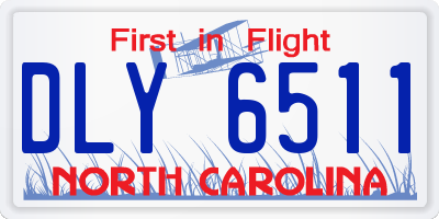 NC license plate DLY6511