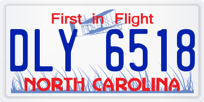 NC license plate DLY6518