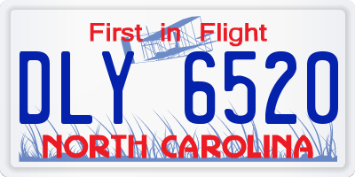 NC license plate DLY6520