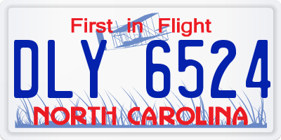 NC license plate DLY6524