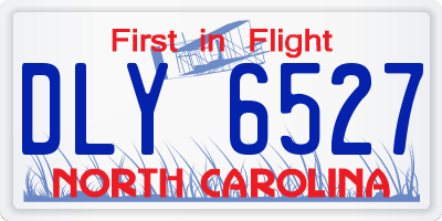 NC license plate DLY6527
