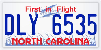 NC license plate DLY6535