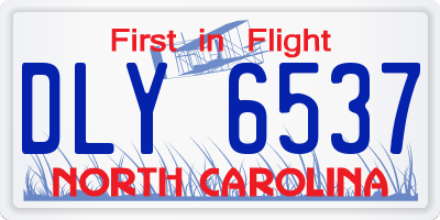 NC license plate DLY6537