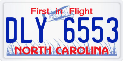 NC license plate DLY6553