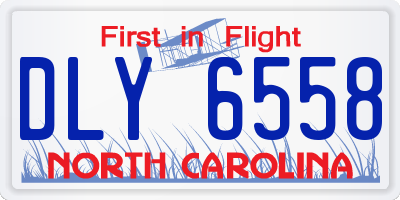 NC license plate DLY6558