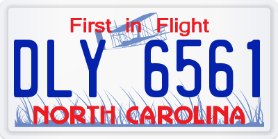 NC license plate DLY6561