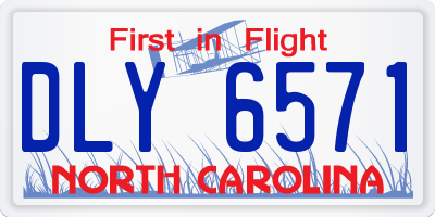 NC license plate DLY6571