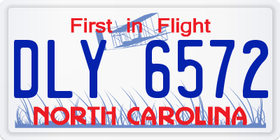 NC license plate DLY6572