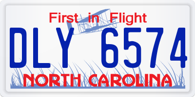 NC license plate DLY6574
