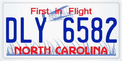 NC license plate DLY6582