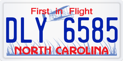 NC license plate DLY6585