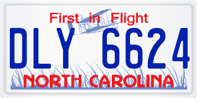 NC license plate DLY6624