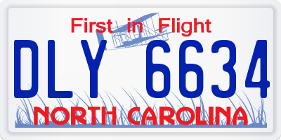 NC license plate DLY6634
