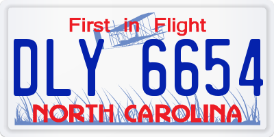 NC license plate DLY6654