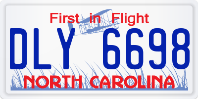 NC license plate DLY6698