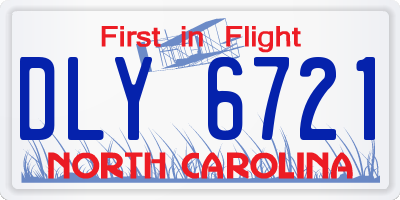 NC license plate DLY6721