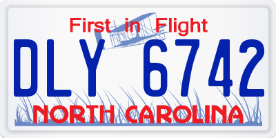 NC license plate DLY6742