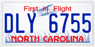 NC license plate DLY6755