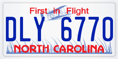 NC license plate DLY6770