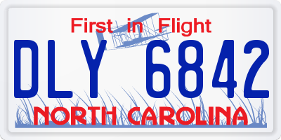 NC license plate DLY6842