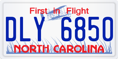 NC license plate DLY6850